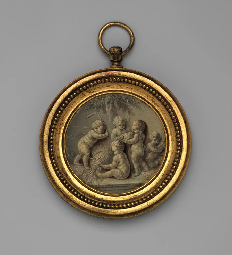 Putti Harvesting Wheat by Piat Joseph Sauvage