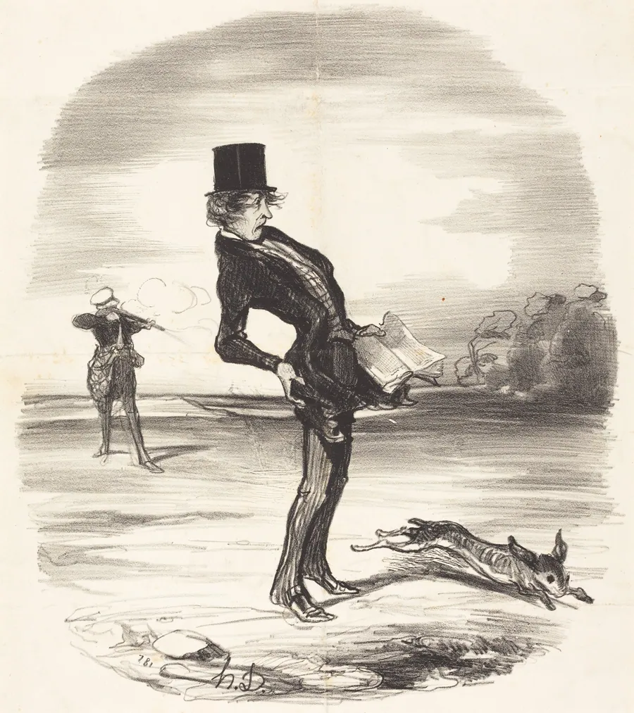 Une Charge déplacée by Honoré Daumier