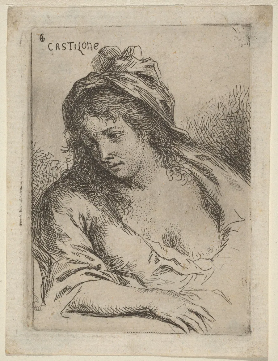 Half-Length Figure of a Woman Looking Sideward by Bartholomäus Ignaz Weiss
