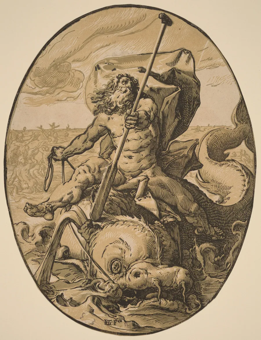 Oceanus by Hendrick Goltzius