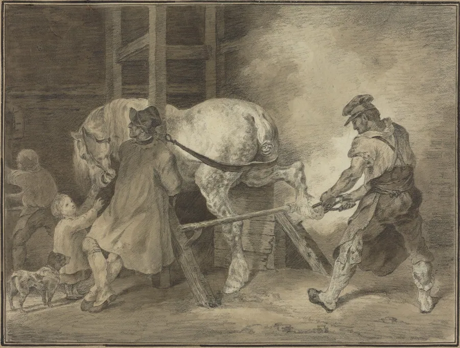 The Blacksmith's Shop by French 19th Century