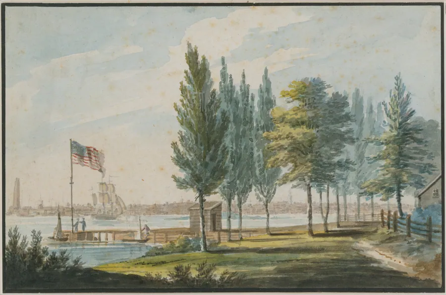 Philadelphia from across the Delaware River by Pavel Petrovich Svinin