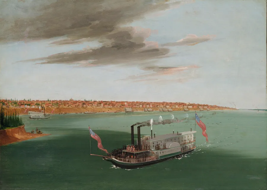 St. Louis from the River Below by George Catlin, born Wilkes-Barre, PA 1796-died Jersey City, NJ 1872