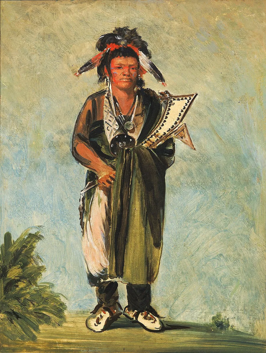 Wah-kón-ze-kaw, The Snake by George Catlin, born Wilkes-Barre, PA 1796-died Jersey City, NJ 1872