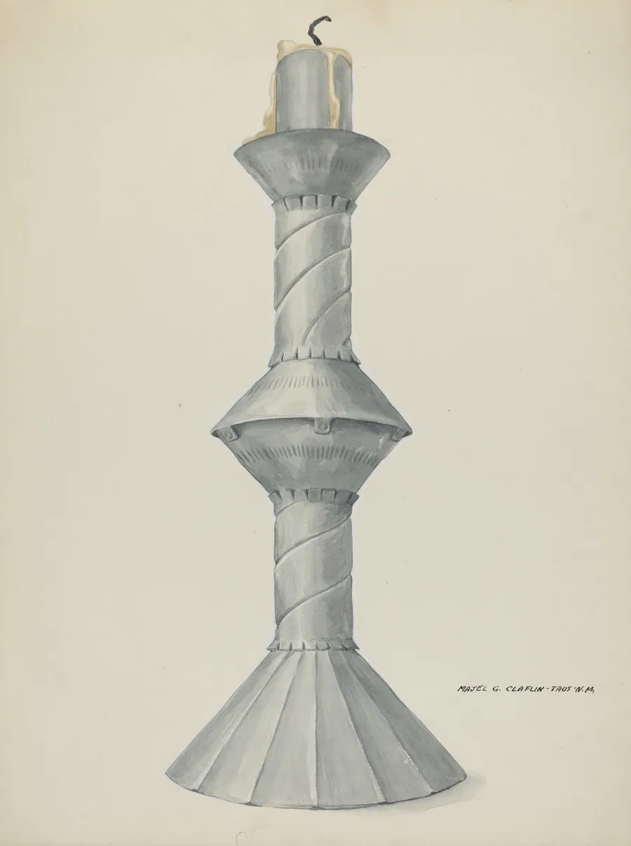 Penitente Altar Candle Stick by Majel G. Claflin