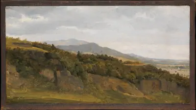 German Landscape with View towards a Broad Valley
