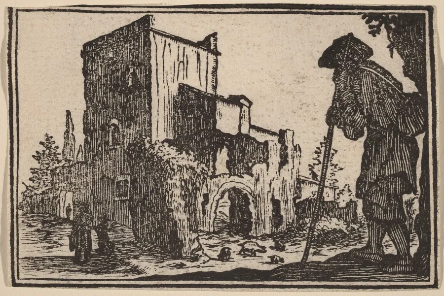 Shepherd and Ruins by Edouard Eckman