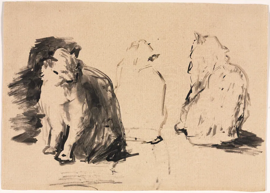 Cats (recto) by Théodule Ribot