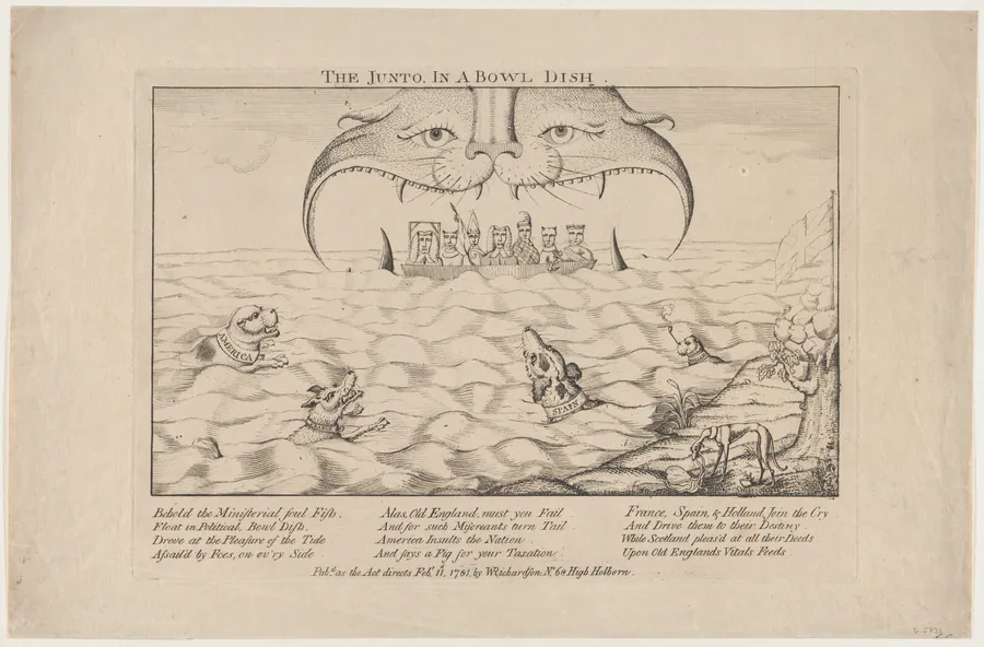 The Junto in a Bowl Dish by William Richardson