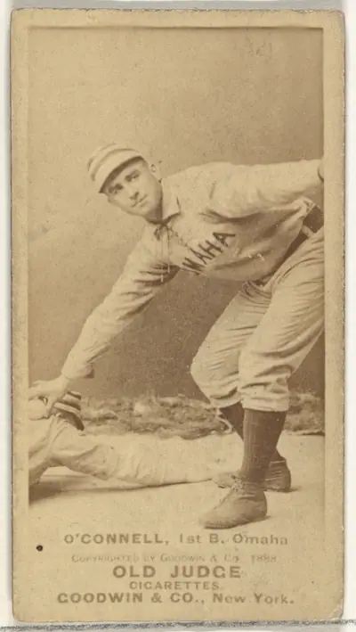 Patrick H. "Pat" O'Connell, 1st Base, Omaha Omahogs/ Lambs, from the Old Judge series (N172) for Old Judge Cigarettes