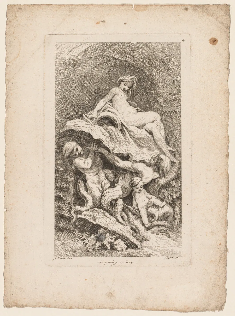 Book of Fountains:  No. 4 by Gabriel Huquier