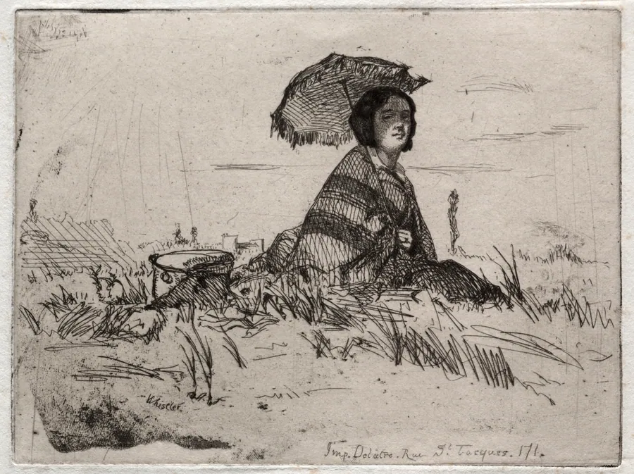 Twelve Etchings from Nature:  En Plein Soleil by James McNeill Whistler