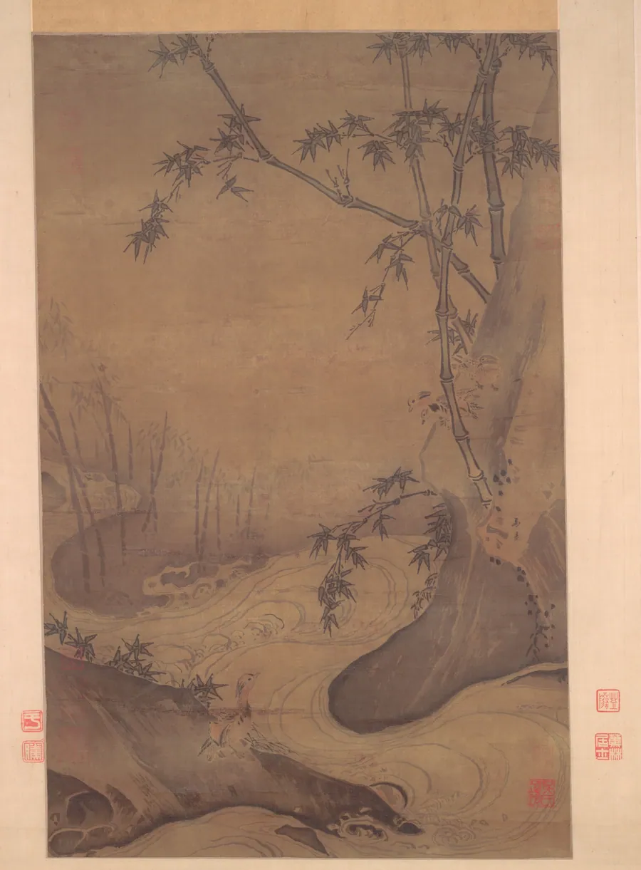 Bamboo and Ducks by a Rushing Stream by Ma Yuan