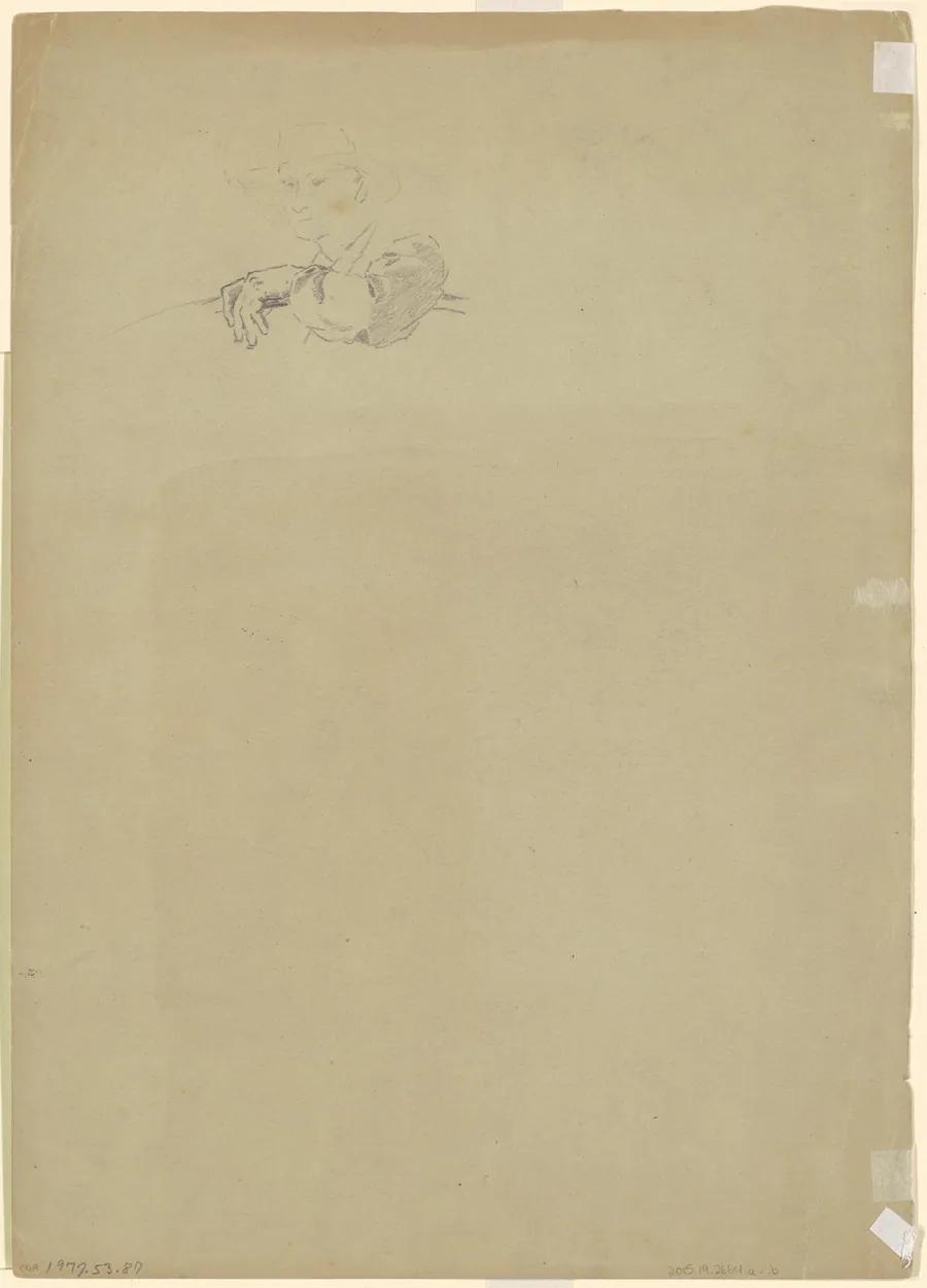 Study of a Farmer [verso] by Enoch Wood Perry, Jr.