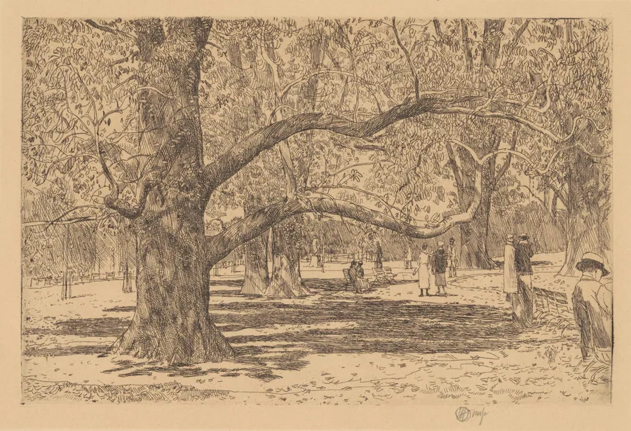 The English Elms by Childe Hassam