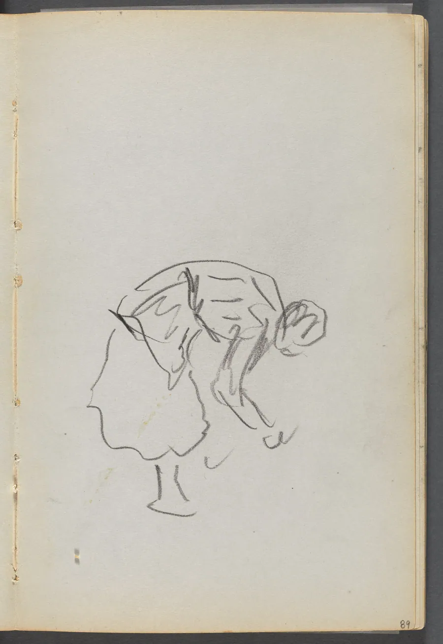 Sketchbook, The Dells, N° 127, page 089: Bending Figure by Maurice Prendergast