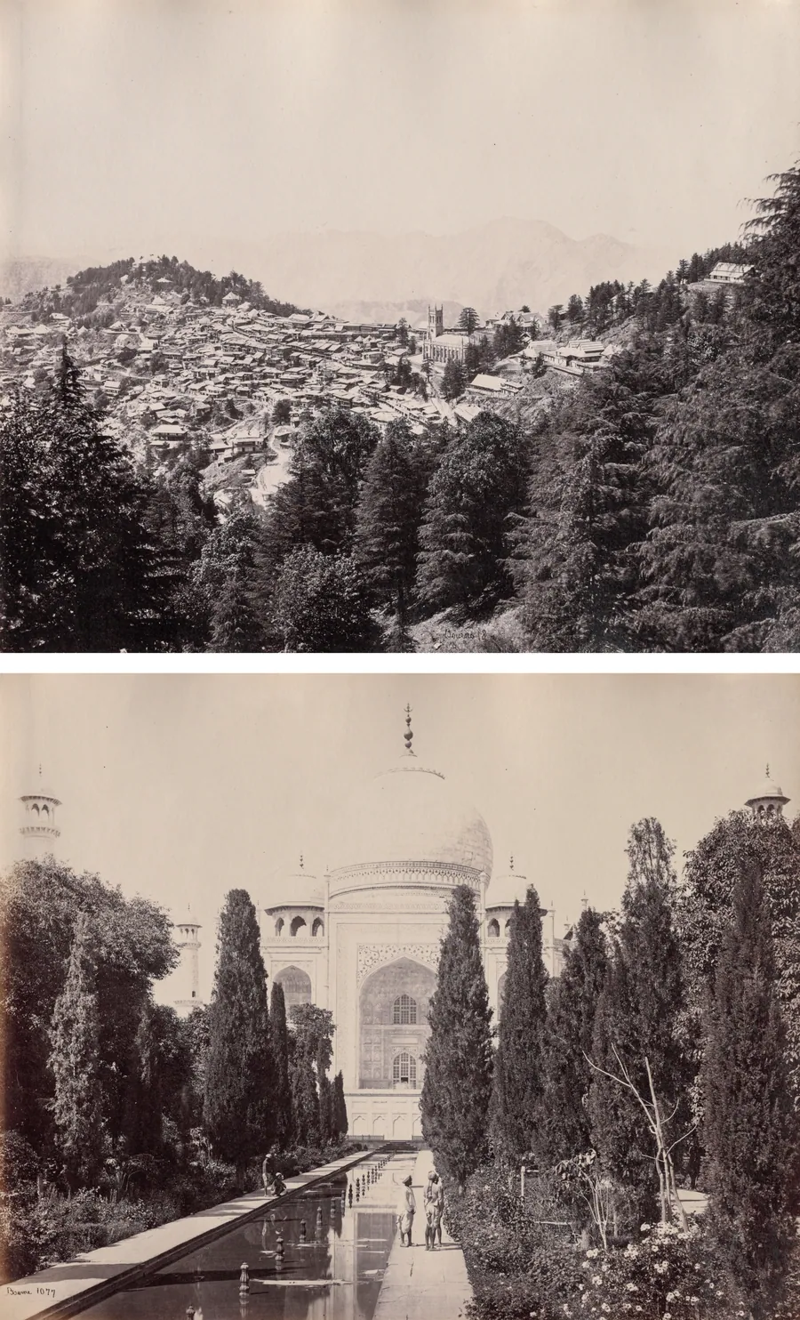 Shimla and the Taj Mahal by Samuel Bourne