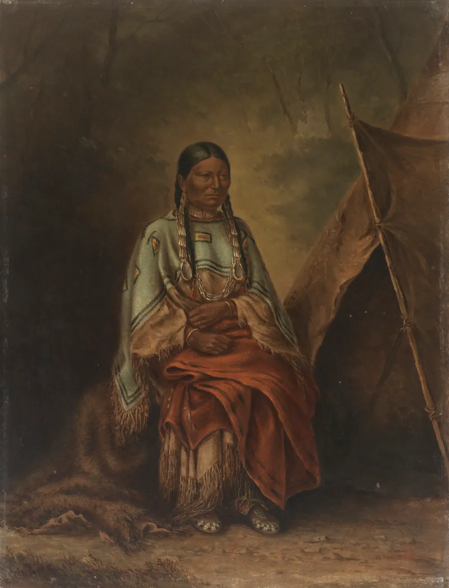Spotted Tail's Wife by Antonion Zeno Shindler, 1813 Bulgaria-died Washington, DC 1899