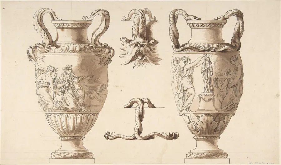 Designs for Two Urns by Etienne de Lavallée-Poussin