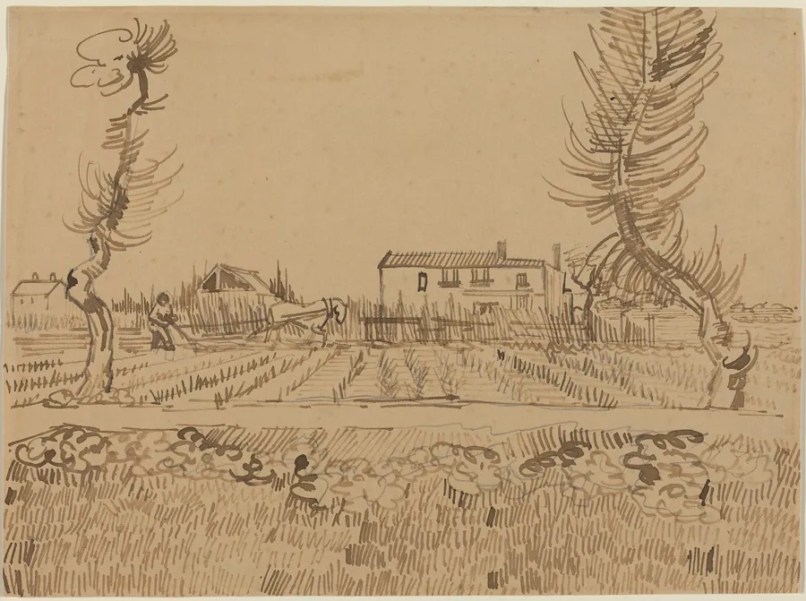 Ploughman in the Fields near Arles by Vincent van Gogh