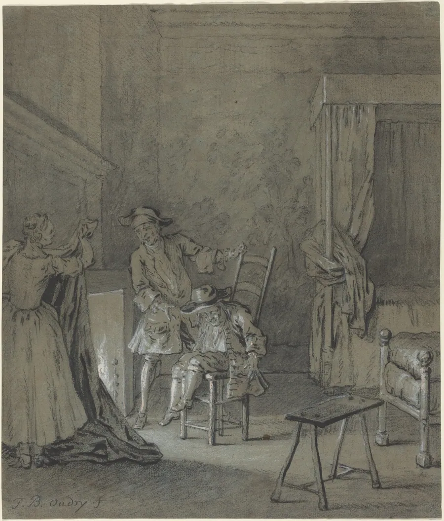 Ragotin enivré par La Rancune by Jean-Baptiste Oudry