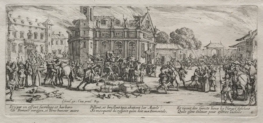 The Large Miseries of War: Devastation of a Monastery by Jacques Callot