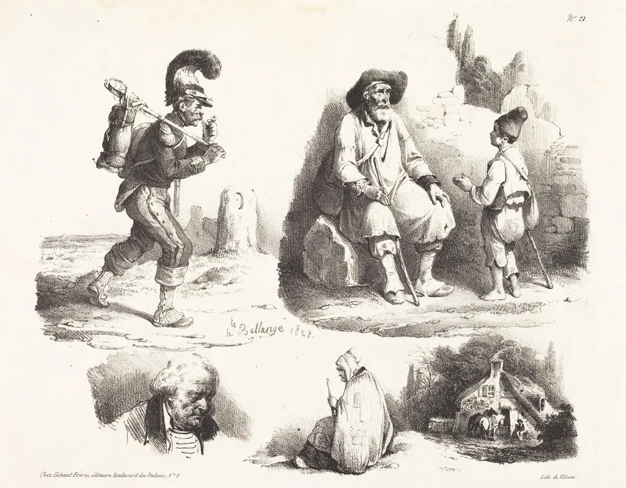 Five Vignettes by Hippolyte Bellangé
