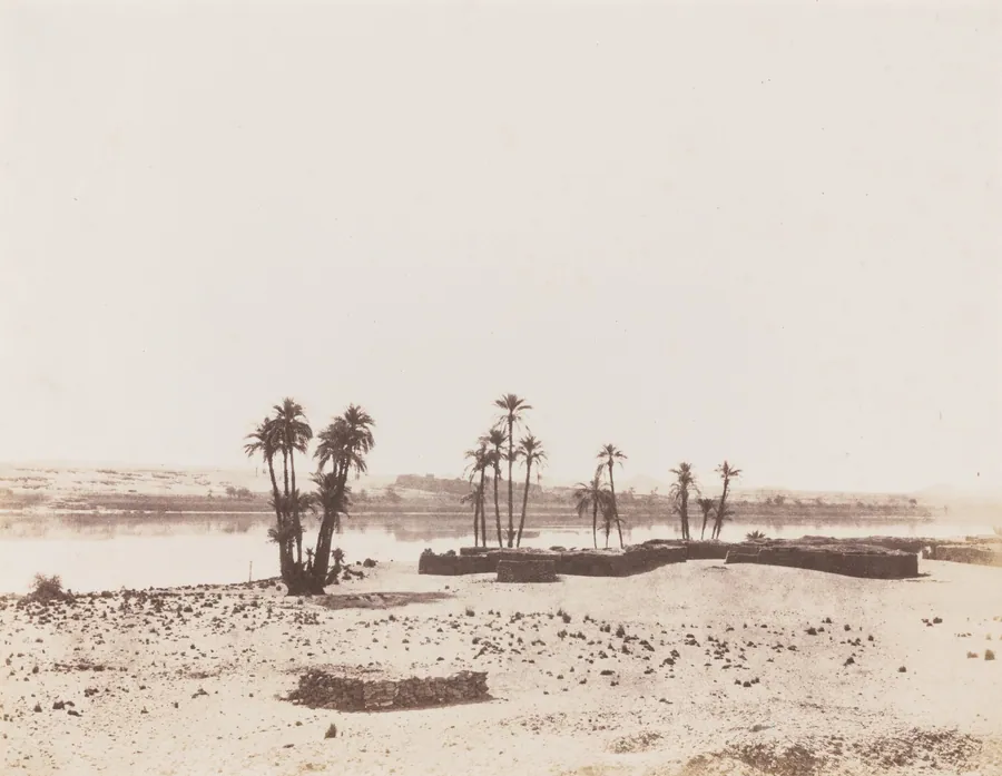Dakkeh, Village et Rives du Nil (Village and banks of the Nile, Dakkeh) by Félix Teynard