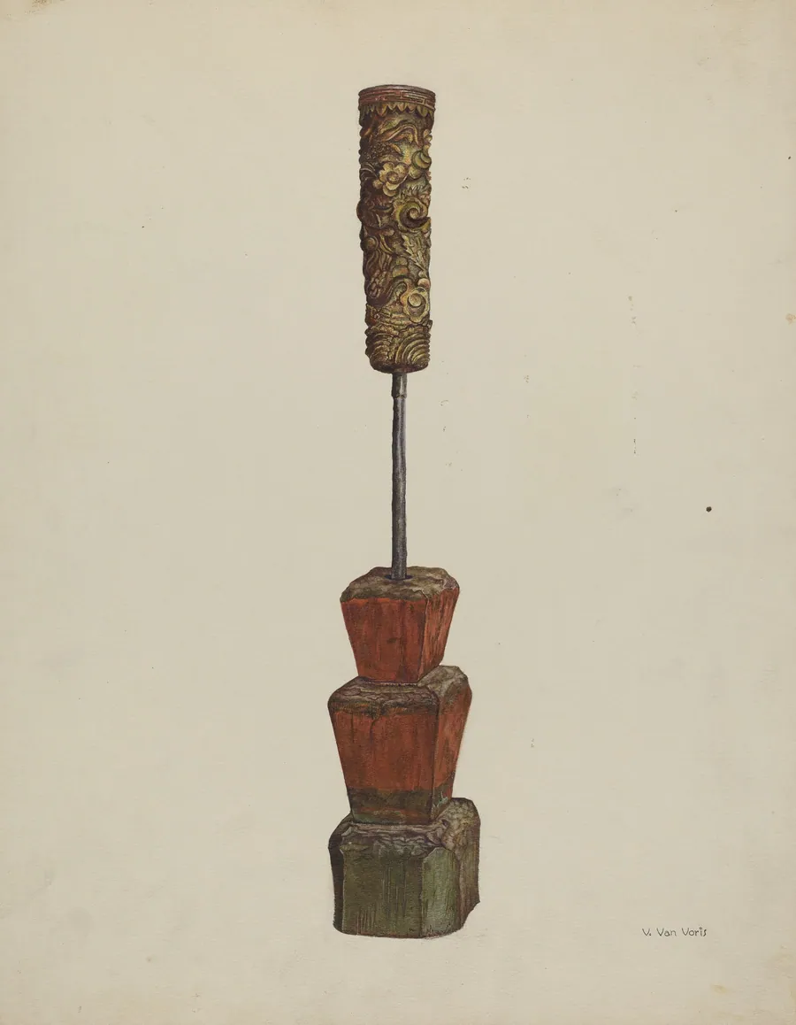 Receptacle for Peanut Oil by Vera Van Voris