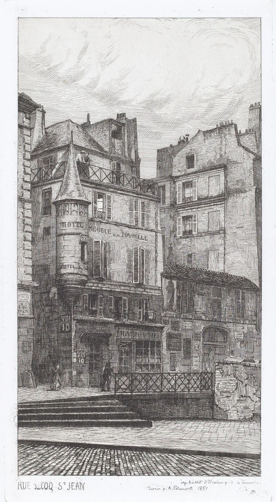 Rue du Coq St. Jean by Adolphe Théodore Jules Martial Potémont