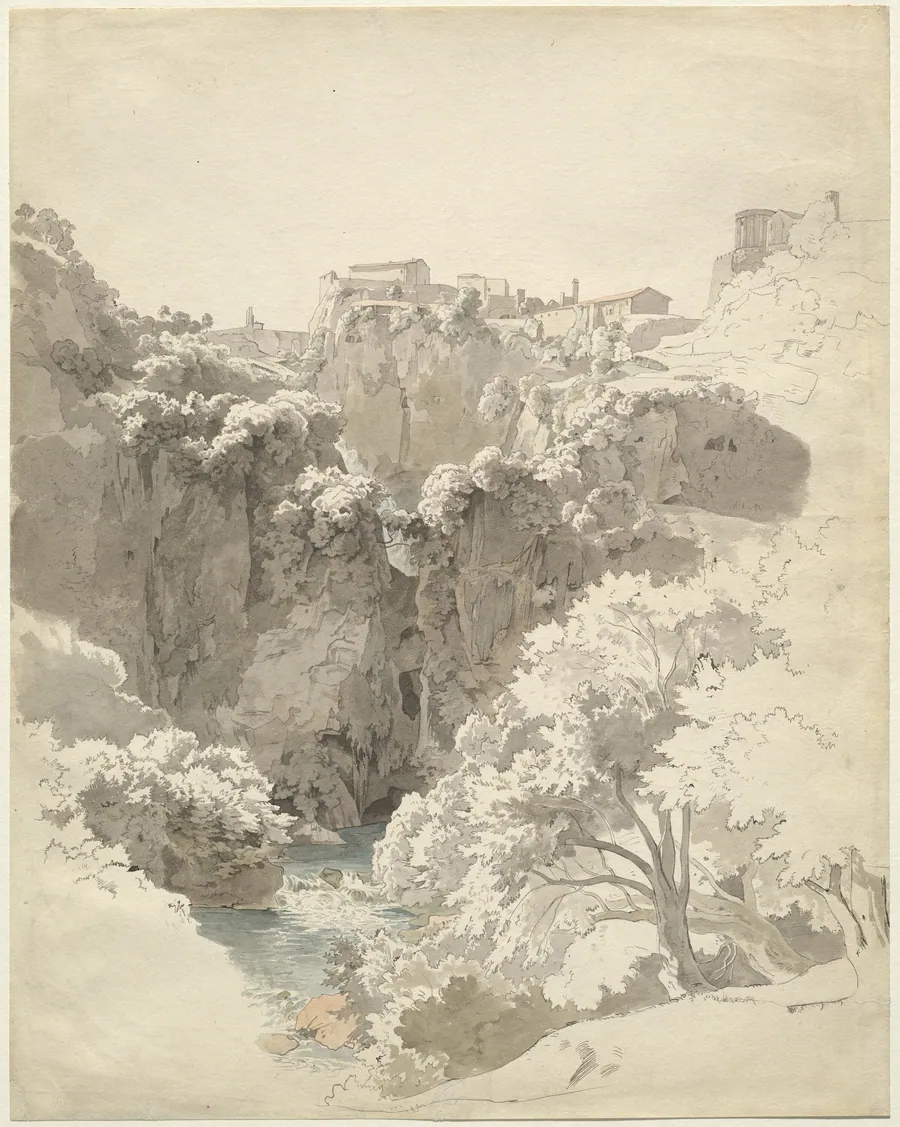 Tivoli and the Temple of the Sibyl Above the Aniene Gorge by Carl Wagner