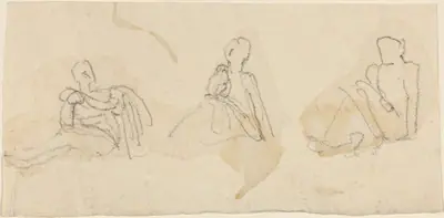 Three Seated Figures