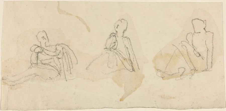 Three Seated Figures by John Flaxman