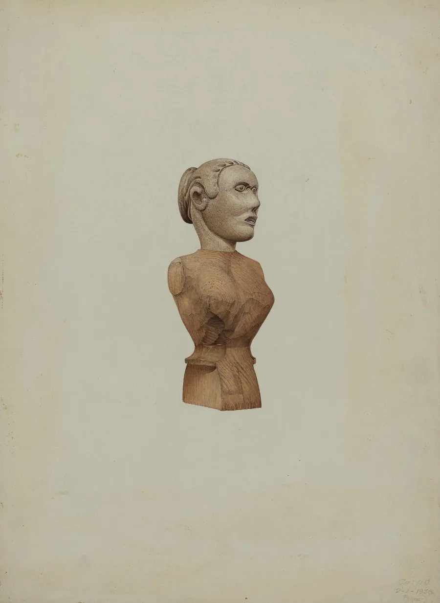 Carved Bust: Doll by Robert Pohle
