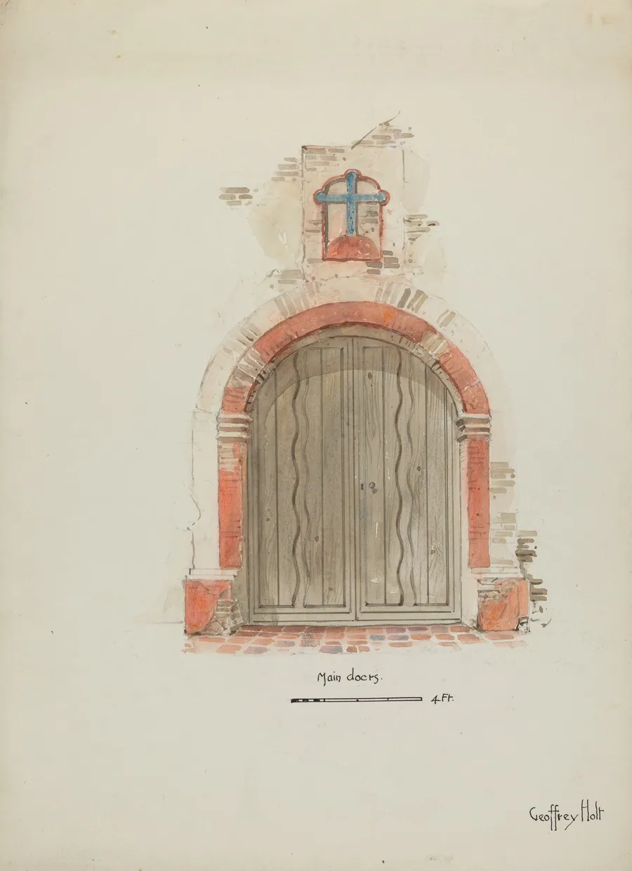 Doorway, Main Entrance to Mission by Geoffrey Holt