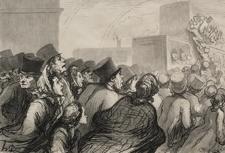 The Railway:  The Sunday Excursion by Honoré Daumier