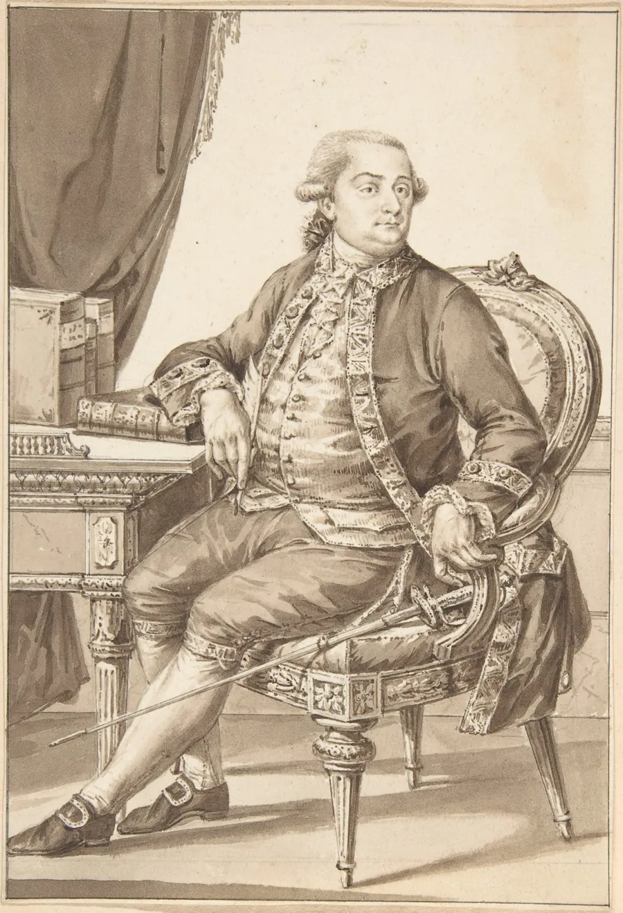 Portrait of Cesare Bonesana, Marchese di Beccaria by Jean-Baptiste-François Bosio