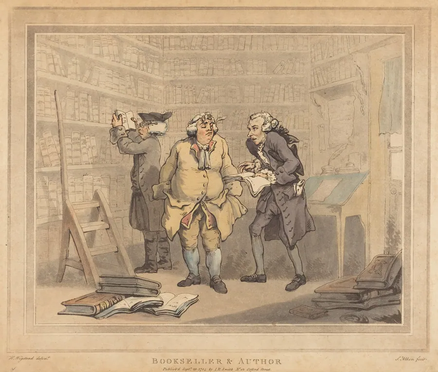 Bookseller and Author by Thomas Rowlandson