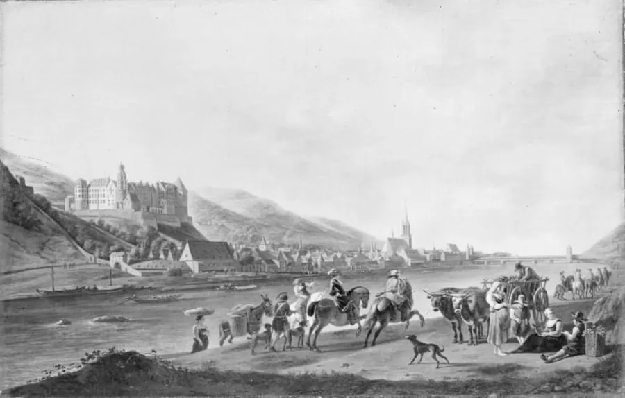 Prospekt af Heidelberg by Gerrit Adriaensz Berckheyde
