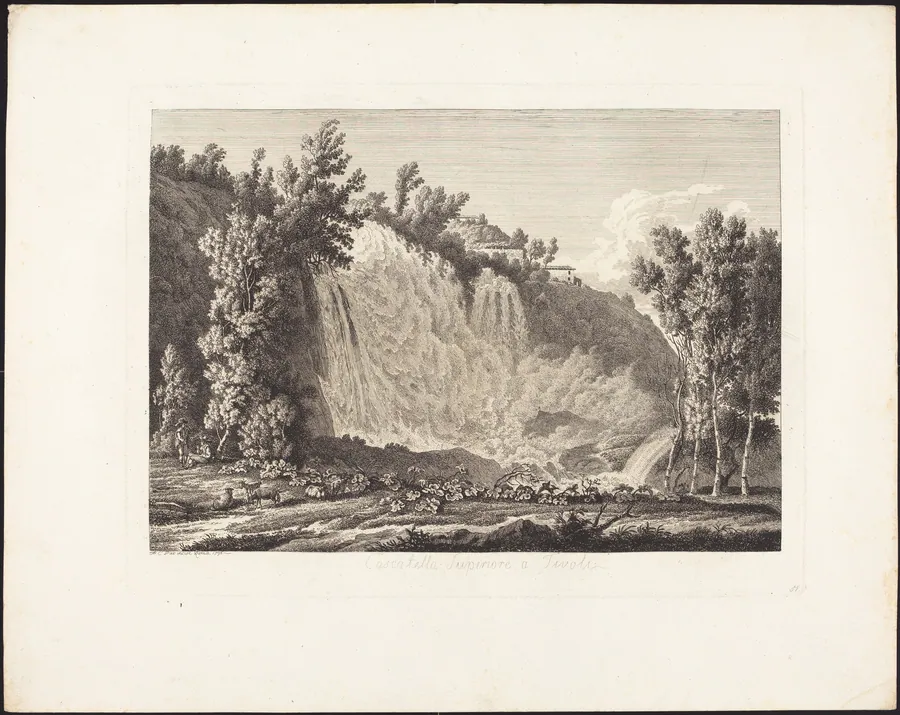 Cascatella Superiore a Tivoli by Albert Christoph Dies