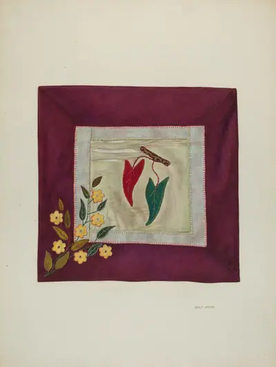 Applique Coverlet (Detail)