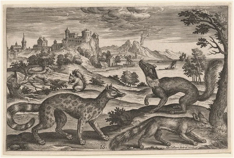 Weasels and Squirrels by Adriaen Collaert