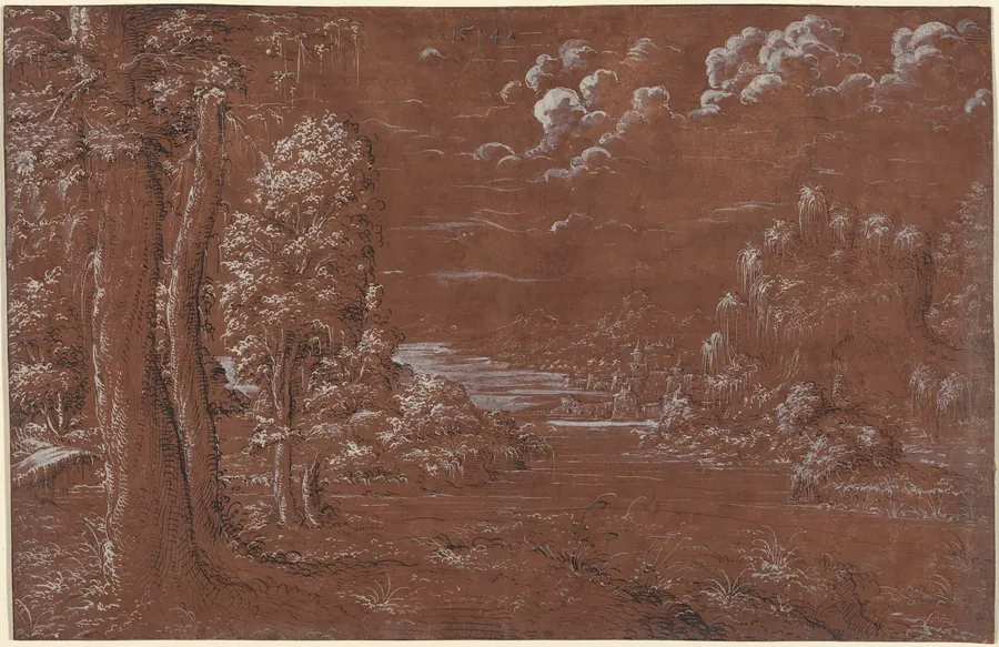 River Landscape by German 16th Century