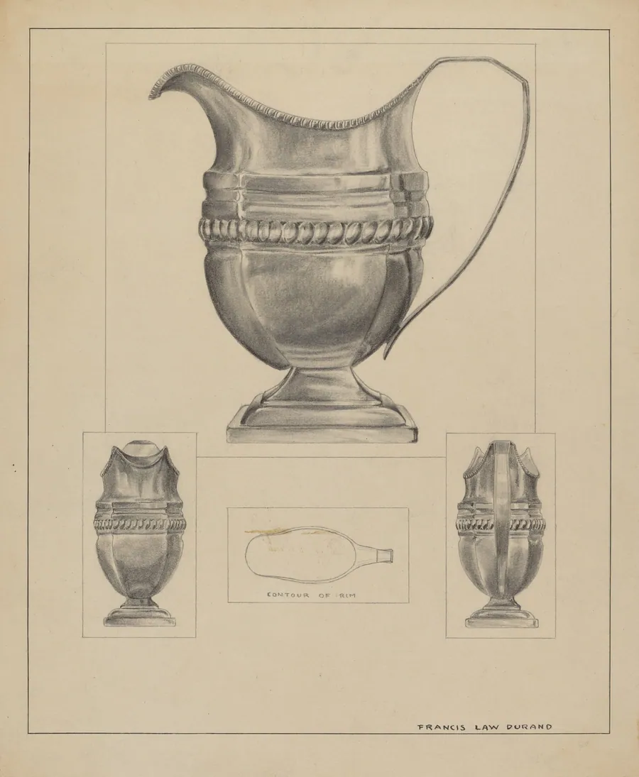 Silver Creamer by Francis Law Durand