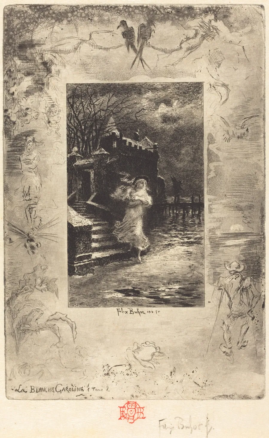 La Blanche Caroline (Pale Caroline) by Félix-Hilaire Buhot