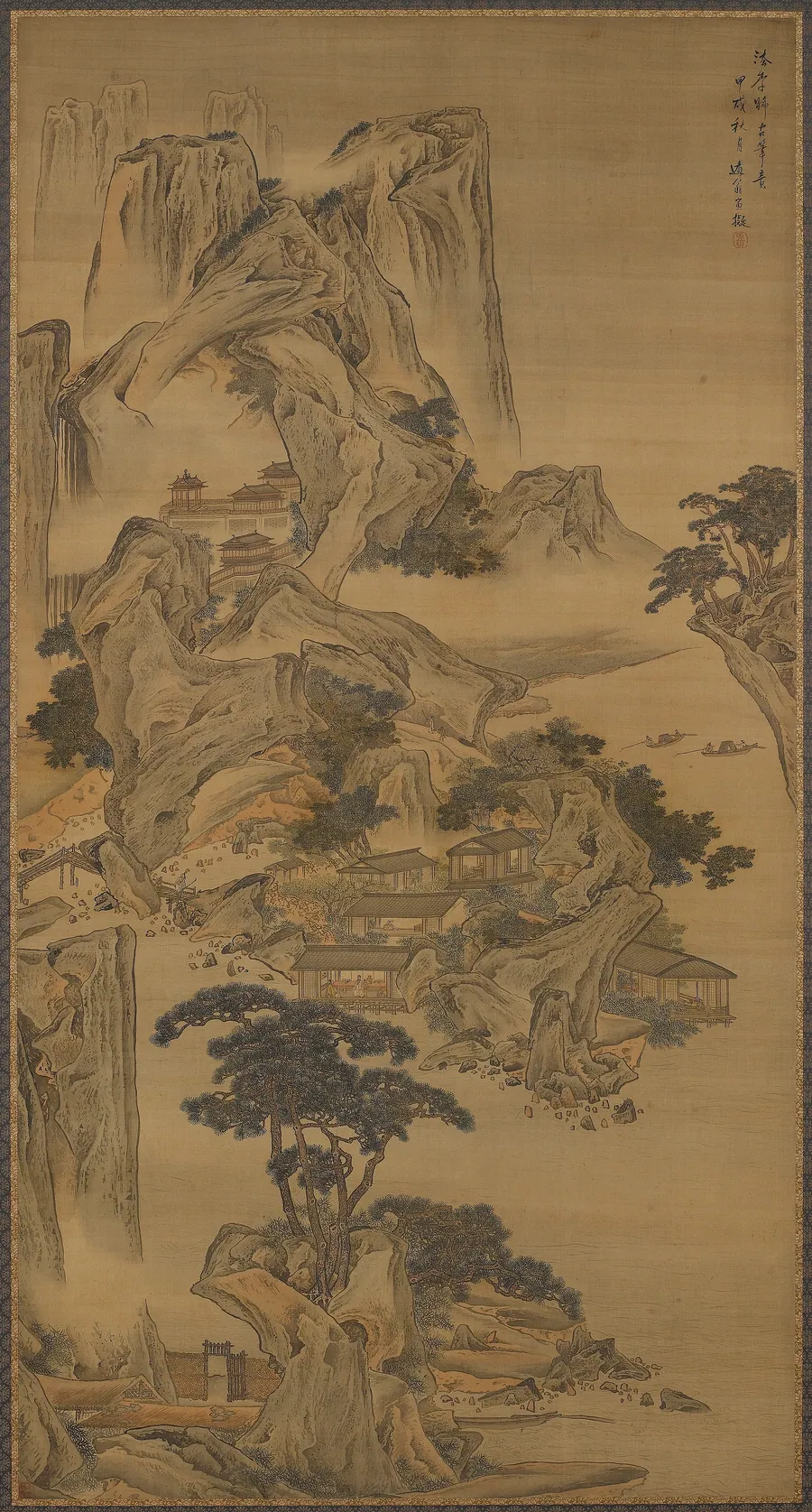 Retirement on the river, in the style of Li Tang by Li Yin 李寅 (active 1694-1710)