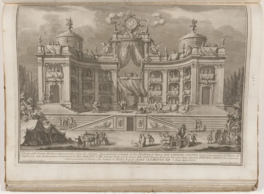 The Seconda Macchina for the Chinea of 1766: A Theater for Athletic Games by Giuseppe Vasi