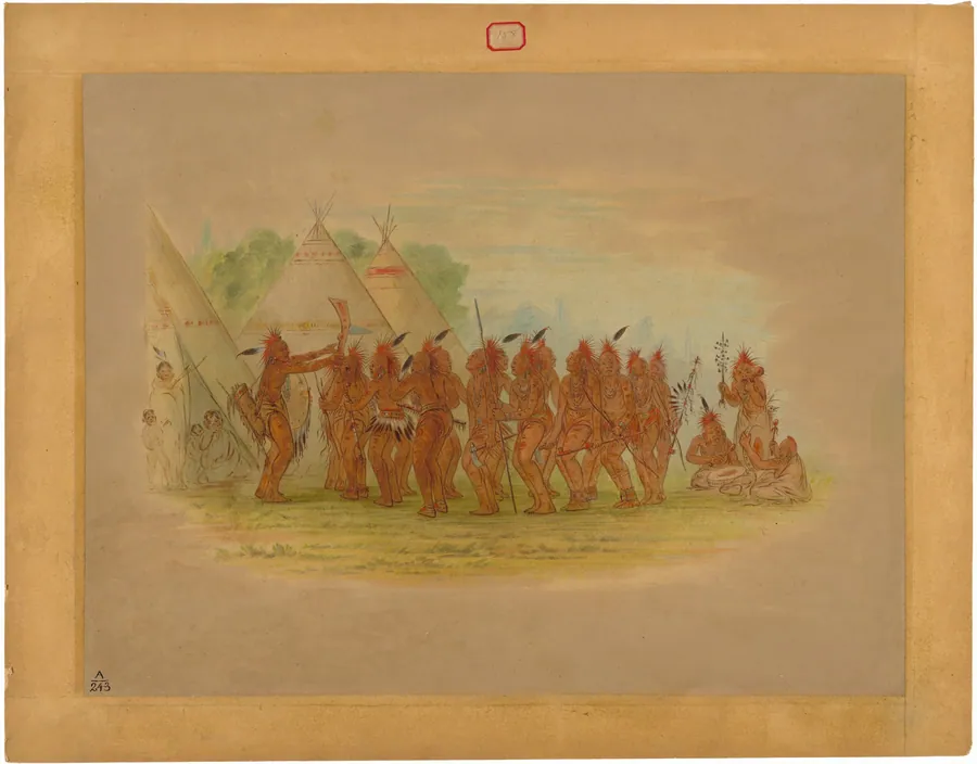 Slaves' Dance - Saukie by George Catlin