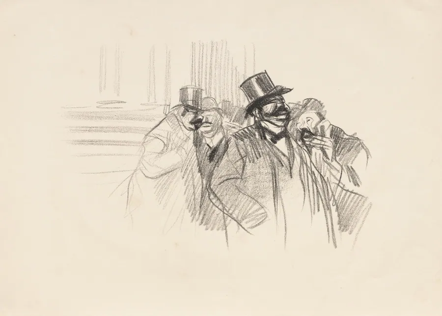At the Stock Exchange by Jean Louis Forain