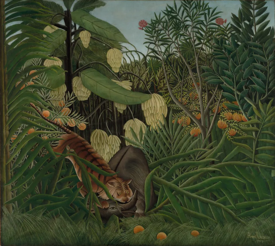 Fight Between a Tiger and a Buffalo by Henri Rousseau